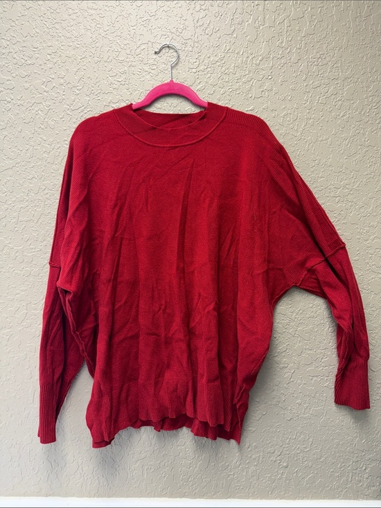 Mud Pie Tops - Mudpie one size Classic Women's Red Crewneck Knit Sweater